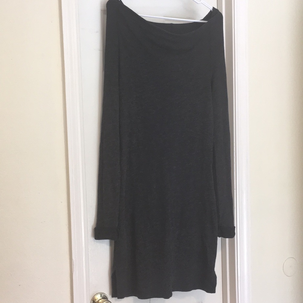 James Perse Midi Jersey Dress Boat Neck